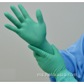 Sarung tangan perubatan lateks hijau